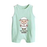 Goat Goals Eid Ready Personalized Kids Romper Suit - MINT GREEN - 0 - 5 Months Old (Chest 18")