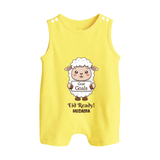 Goat Goals Eid Ready Personalized Kids Romper Suit - PASTEL YELLOW - 0 - 5 Months Old (Chest 18")