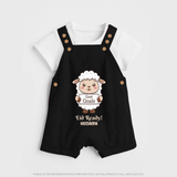 Goat Goals Eid Ready Personalized Kids Dungaree - BLACK - 0 - 5 Months Old (Chest 18")
