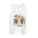 Eid Mode Activated Personalized Family Theme Kids Romper Suit - WHITE - 0 - 5 Months Old (Chest 18")