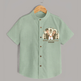 Eid Mode Activated Personalized Family Theme Kids Shirt - MINT GREEN - 0 - 6 Months Old (Chest 23")