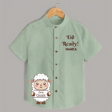 Eid ready Personalized Kids Shirt - MINT GREEN - 0 - 6 Months Old (Chest 23")