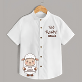 Eid ready Personalized Kids Shirt - WHITE - 0 - 6 Months Old (Chest 23")