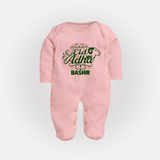 Personalized Eid Al Adha Baby Full Body Suit with Goat Illustration - BABY PINK - New Born (Chest 7.5")