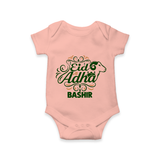 Personalized Eid Al Adha Baby Romper with Goat Illustration - PEACH - New Born (Chest 14")