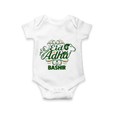 Personalized Eid Al Adha Baby Romper with Goat Illustration - WHITE - New Born (Chest 14")