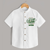 Personalized Eid Al Adha Baby Shirt with Goat Illustration - WHITE - 0 - 6 Months Old (Chest 23")