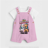 Eid Mubarak Sheep & Camel Personalized Baby dungaree - BABY PINK - 0 - 5 Months Old (Chest 18")