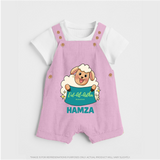 Eid Al Adha Cute Sheep Personalized Baby dungaree - BABY PINK - 0 - 5 Months Old (Chest 18")