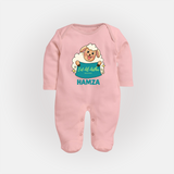Eid Al Adha Cute Sheep Personalized Baby Full Body Suit - BABY PINK - New Born (Chest 7.5")