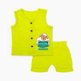 Eid Al Adha Cute Sheep Personalized Baby jabla - LIME GREEN - 0 - 3 Months Old (Chest 9.8")