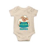 Eid Al Adha Cute Sheep Personalized Baby Romper - IVORY - New Born (Chest 14")