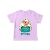 Eid Al Adha Cute Sheep Personalized Baby Tshirt - LILAC - 0-5 Months Old (Chest 17")