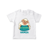 Eid Al Adha Cute Sheep Personalized Baby Tshirt - WHITE - 0-5 Months Old (Chest 17")