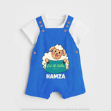 Eid Al Adha Cute Sheep Personalized Baby dungaree - COBALT BLUE - 0 - 5 Months Old (Chest 18")