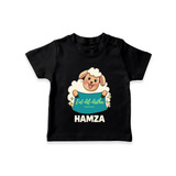 Eid Al Adha Cute Sheep Personalized Baby Tshirt - BLACK - 0-5 Months Old (Chest 17")