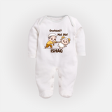 Qurbani Not Me Funny Eid Baby Full Body Suit (Personalized) - WHITE - New Born (Chest 7.5")
