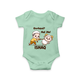 Qurbani Not Me Funny Eid Baby Romper (Personalized) - MINT GREEN - New Born (Chest 14")