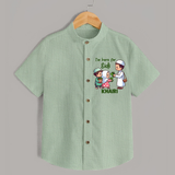 I’m Here for Eidi Cute Kids Eid Personalized Shirt - MINT GREEN - 0 - 6 Months Old (Chest 23")