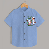 I’m Here for Eidi Cute Kids Eid Personalized Shirt - SKY BLUE - 0 - 6 Months Old (Chest 23")