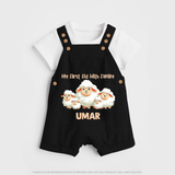 My First Eid with Family Sheep Theme Personalized Baby dungaree - BLACK - 0 - 5 Months Old (Chest 18")