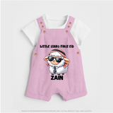 Little Star’s First Eid Stylish Lamb Personalized Baby dungaree - BABY PINK - 0 - 5 Months Old (Chest 18")