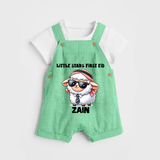 Little Star’s First Eid Stylish Lamb Personalized Baby dungaree - GREEN - 0 - 5 Months Old (Chest 18")