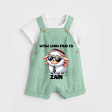 Little Star’s First Eid Stylish Lamb Personalized Baby dungaree - MINT GREEN - 0 - 5 Months Old (Chest 18")