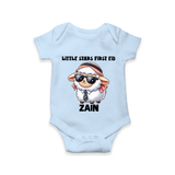 Little Star’s First Eid Stylish Lamb Personalized Baby Romper - BABY BLUE - New Born (Chest 14")