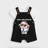 Little Star’s First Eid Stylish Lamb Personalized Baby dungaree - BLACK - 0 - 5 Months Old (Chest 18")