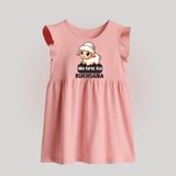 My First Eid Cute Lamb Illustration Personalized Baby Baby Frock - BABY PINK - 0 - 3 Months Old (Chest 17")