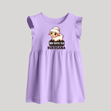 My First Eid Cute Lamb Illustration Personalized Baby Baby Frock - LILAC - 0 - 3 Months Old (Chest 17")