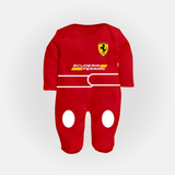 Personalized Ferrari Racing Baby Sleepsuit – Scuderia Red Edition