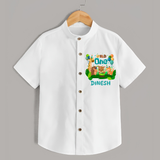 1 Month Baby Shirt | Custom Name Shirt | Soft Cotton - WHITE - 0 - 6 Months Old (Chest 23")