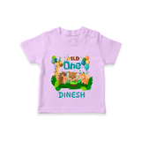 1 Month Baby T-Shirt | Custom Name T-Shirt | Soft Cotton - LILAC - 0-5 Months Old (Chest 17")