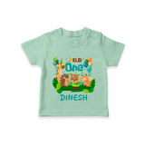 1 Month Baby T-Shirt | Custom Name T-Shirt | Soft Cotton - MINT GREEN - 0-5 Months Old (Chest 17")