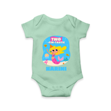 Newborn Romper/Onesie for 2 Month | Customizable Bodysuit | Ideal for Celebrations - MINT GREEN - New Born (Chest 14")