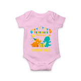 Newborn Romper/Onesie for 3 Month | Customizable Bodysuit | Ideal for Celebrations - BABY PINK - New Born (Chest 14")