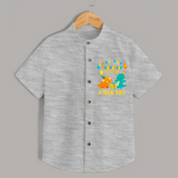 Newborn Shirt for 3 Month | Customizable Shirt | Ideal for Celebrations - GREY - 0 - 6 Months Old (Chest 23")