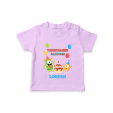 Baby Milestone T-Shirt | Custom 3 Month T-Shirt | Soft, Skin-Friendly Cotton - LILAC - 0-5 Months Old (Chest 17")