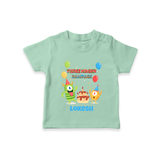 Baby Milestone T-Shirt | Custom 3 Month T-Shirt | Soft, Skin-Friendly Cotton - MINT GREEN - 0-5 Months Old (Chest 17")