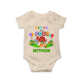 Newborn Romper/Onesie for 4 Month | Customizable Bodysuit | Ideal for Celebrations - IVORY - New Born (Chest 14")