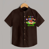 Newborn Shirt for 4 Month | Customizable Shirt | Ideal for Celebrations - CHOCOLATE BROWN - 0 - 6 Months Old (Chest 23")