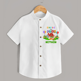 Newborn Shirt for 4 Month | Customizable Shirt | Ideal for Celebrations - WHITE - 0 - 6 Months Old (Chest 23")