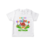 Newborn T-Shirt for 4 Month | Customizable T-Shirt | Ideal for Celebrations - WHITE - 0-5 Months Old (Chest 17")