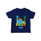 Baby Milestone T-Shirt | Custom 4 Month T-Shirt | Soft, Skin-Friendly Cotton - NAVY BLUE - 0-5 Months Old (Chest 17")