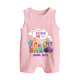 Newborn Romper Suit/ Sleeveless Romper/Romper Suit/ Sleeveless Romper for 6 Month | Customizable Romper Suit/ Sleeveless Romper | Ideal for Celebrations - BABY PINK - 0 - 5 Months Old (Chest 18")