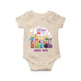 Newborn Romper/Onesie for 6 Month | Customizable Bodysuit | Ideal for Celebrations - IVORY - New Born (Chest 14")