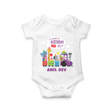 Newborn Romper/Onesie for 6 Month | Customizable Bodysuit | Ideal for Celebrations - WHITE - New Born (Chest 14")