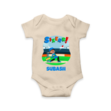Baby Milestone Romper | Custom 6 Month Onesie | Soft, Skin-Friendly Cotton - IVORY - New Born (Chest 14")